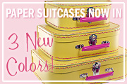 Paper Suitcases Now in 3 New Colors!