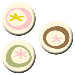 cream floret pins