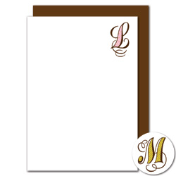 fancy initial stationery