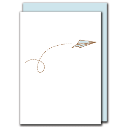paper airplane card