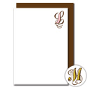 fancy initial stationery