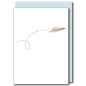 paper airplane card