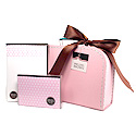 pink polka dots suitcase set