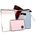 red polka dots suitcase set