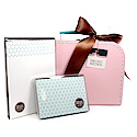 slate polka dots suitcase set