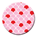 pink scallops pocket mirror