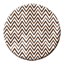 brown zigzags pocket mirror