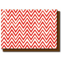 red zigzags card