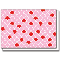 pink scallops card