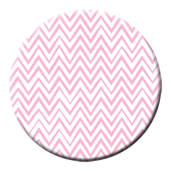 pink zigzags pocket mirror