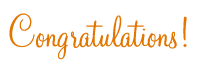 Congratulations!