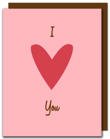 i heart you card